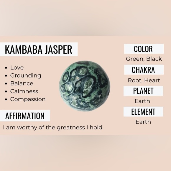 🐊Kabamba Ocean Jasper Palm Stone🐊 - Picture 11 of 12